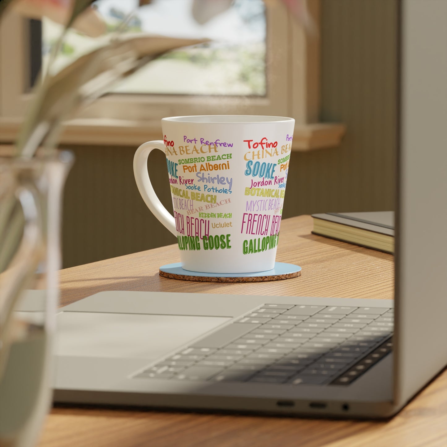 Latte Mug-Colorful Local Destinations Latte Mug