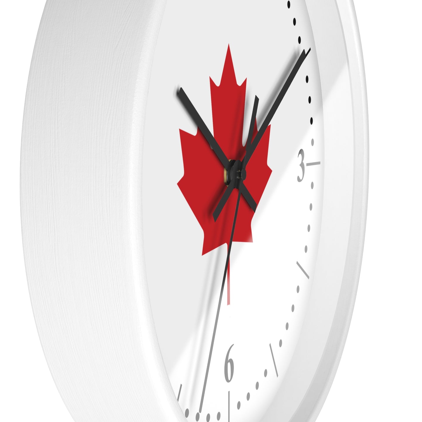 Modern Canadian Maple Leaf Wall Clock