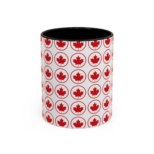 Canada Maple Leaf Accent Coffee Mug - Perfect for Holidays and Daily Use
