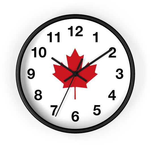 Bold Canadian Maple Leaf Wall Clock