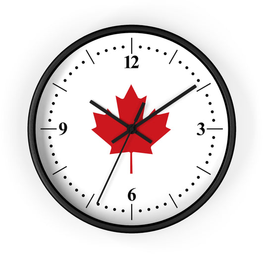 Modern Canadian Maple Leaf Wall Clock