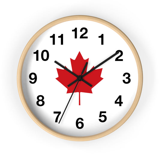 Bold Canadian Maple Leaf Wall Clock