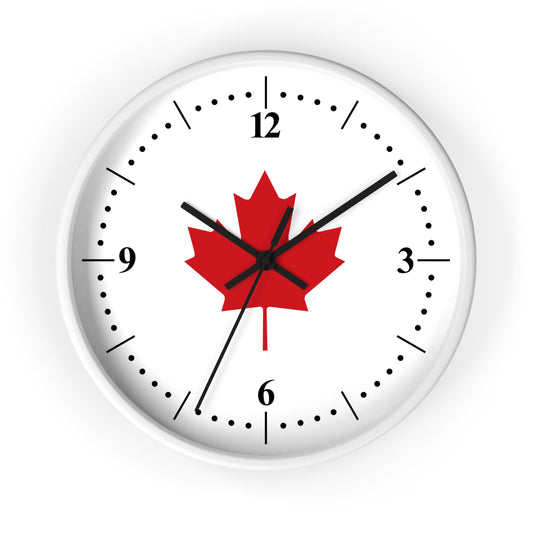 Modern Canadian Maple Leaf Wall Clock