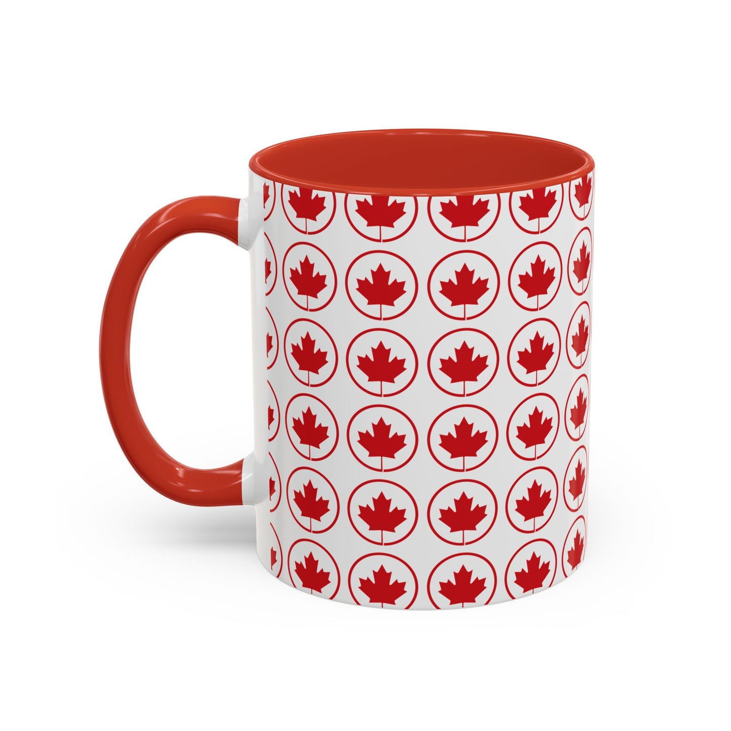 Canada Maple Leaf Accent Coffee Mug - Perfect for Holidays and Daily Use