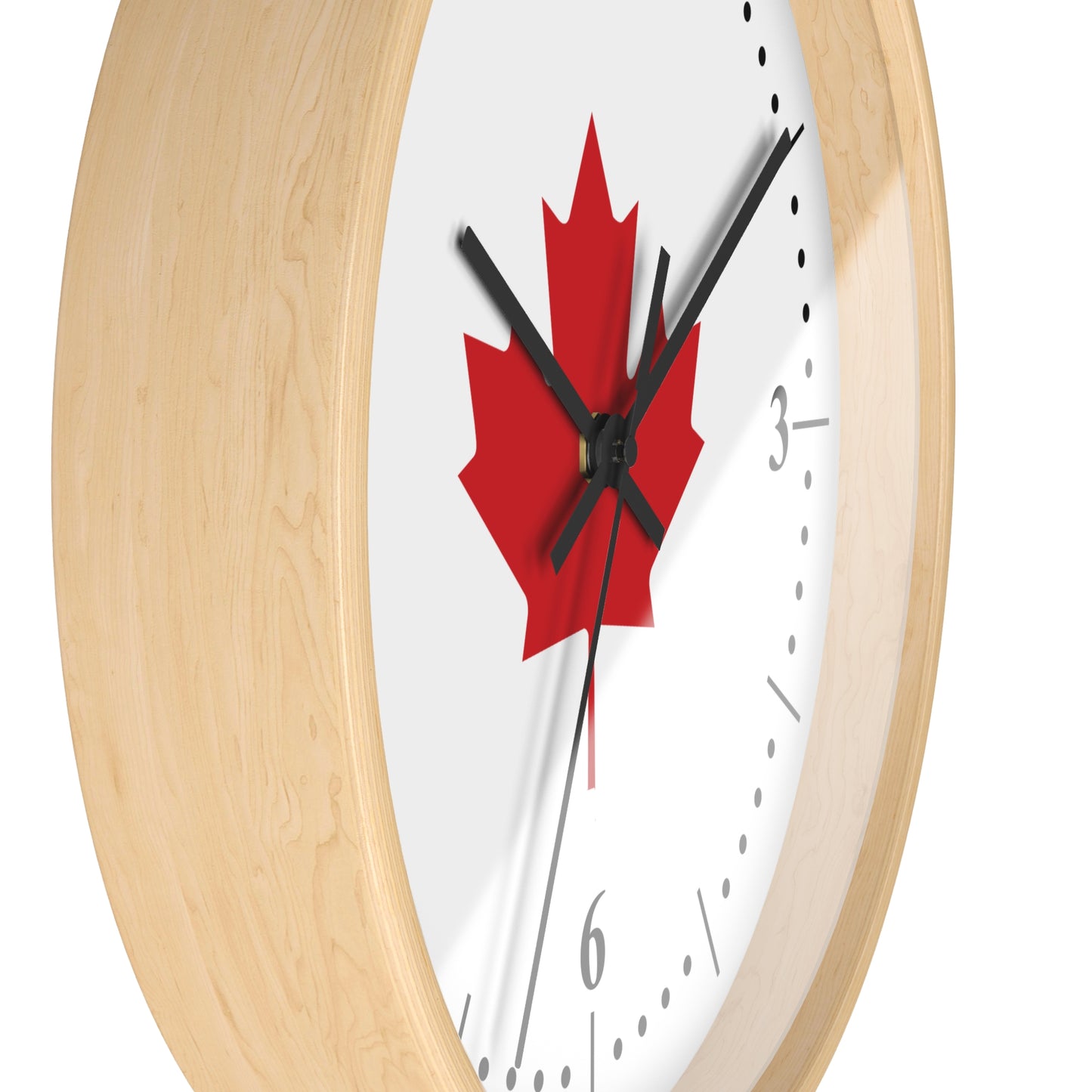 Modern Canadian Maple Leaf Wall Clock