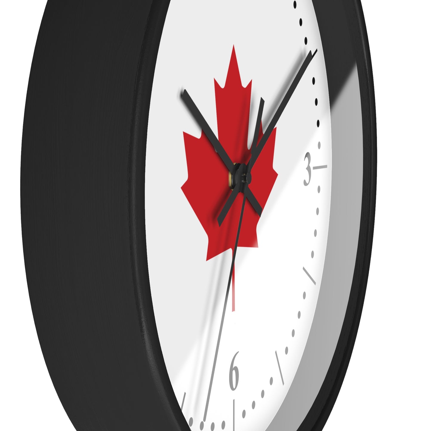 Modern Canadian Maple Leaf Wall Clock