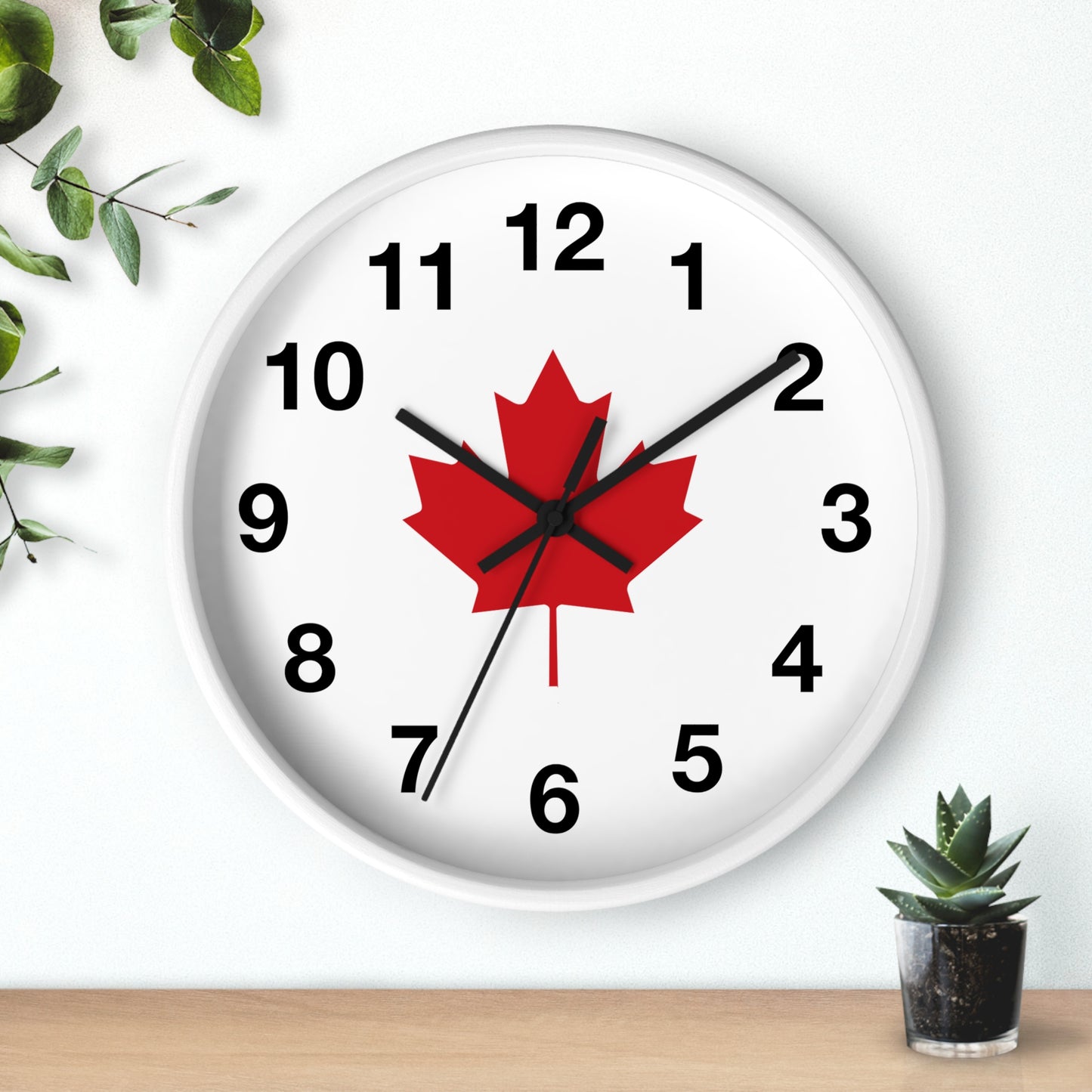 Bold Canadian Maple Leaf Wall Clock